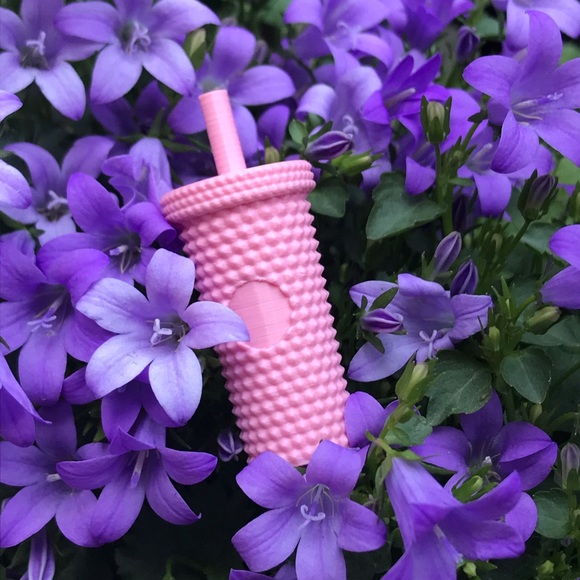 Pink Mini Studded Tumbler Keychain - Picture 2 of 4